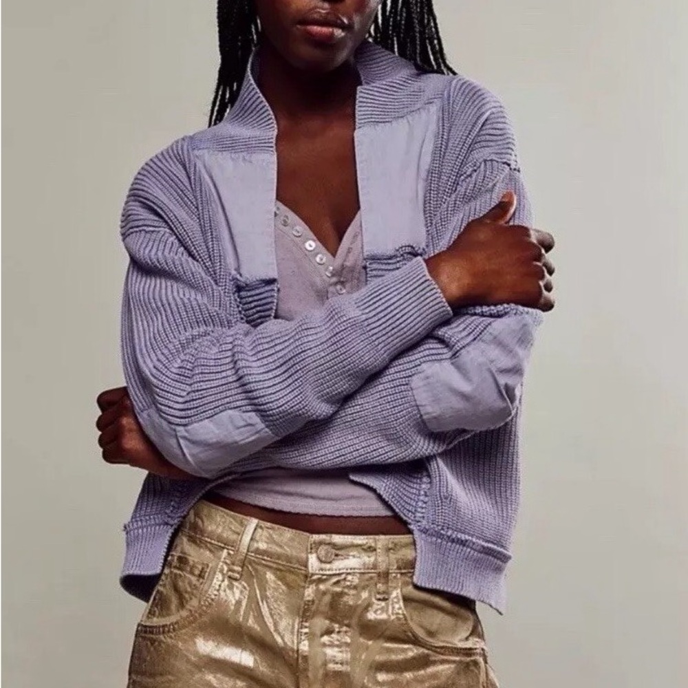 We The Free Lavender Cardigan